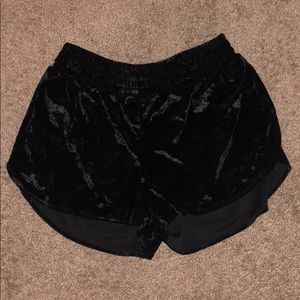 Velvet track shorts